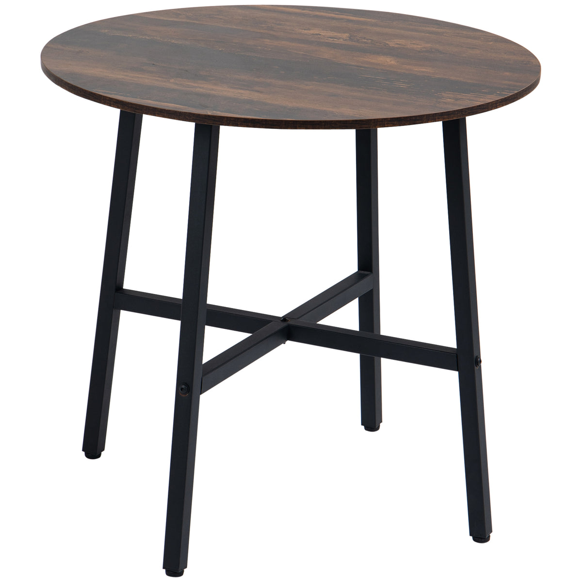 Round industrial style dining table 80 cm