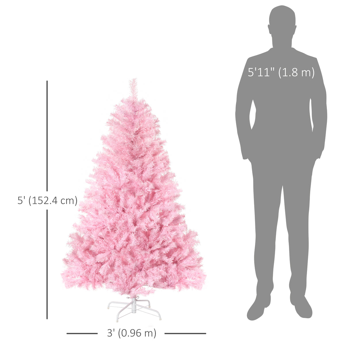Pink artificial Christmas tree
