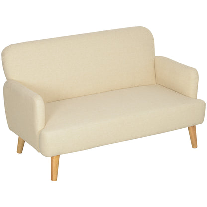 Loveseat 2 Seater Velvet Feel Fabric Thick Padding