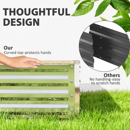 ਗਲਵਨਾਈਜ਼ਡ ਸਟੀਲ ਦਾ ਉੱਚਾ ਪੌਦੇਦਾਨ 120x120x30 ਸੈਂਟੀਮੀਟਰ
