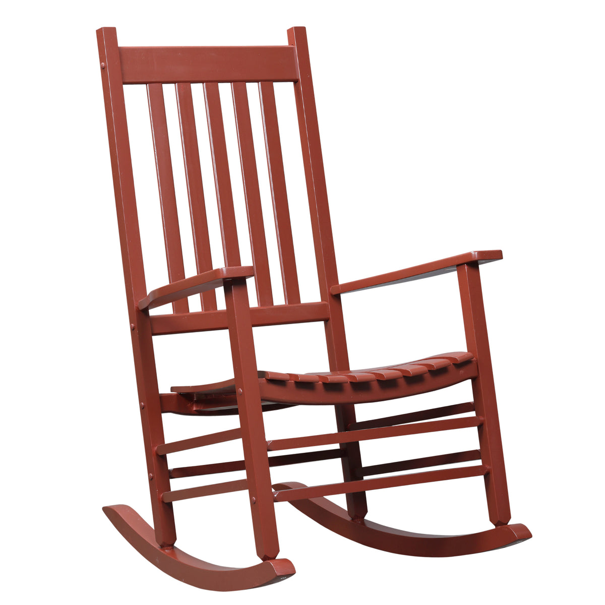 Silla mecedora de madera para patio — vino