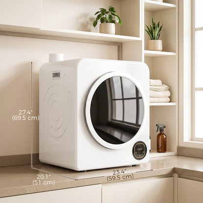 Secadora de ropa compacta con tambor de acero inoxidable 8 kg