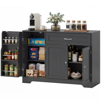 Kitchen Storage Cabinet with Drawer and Adjustable Shelves