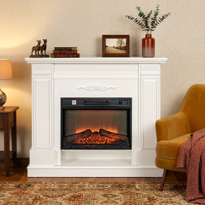 46" Electric Fireplace with Mantel and Shelf