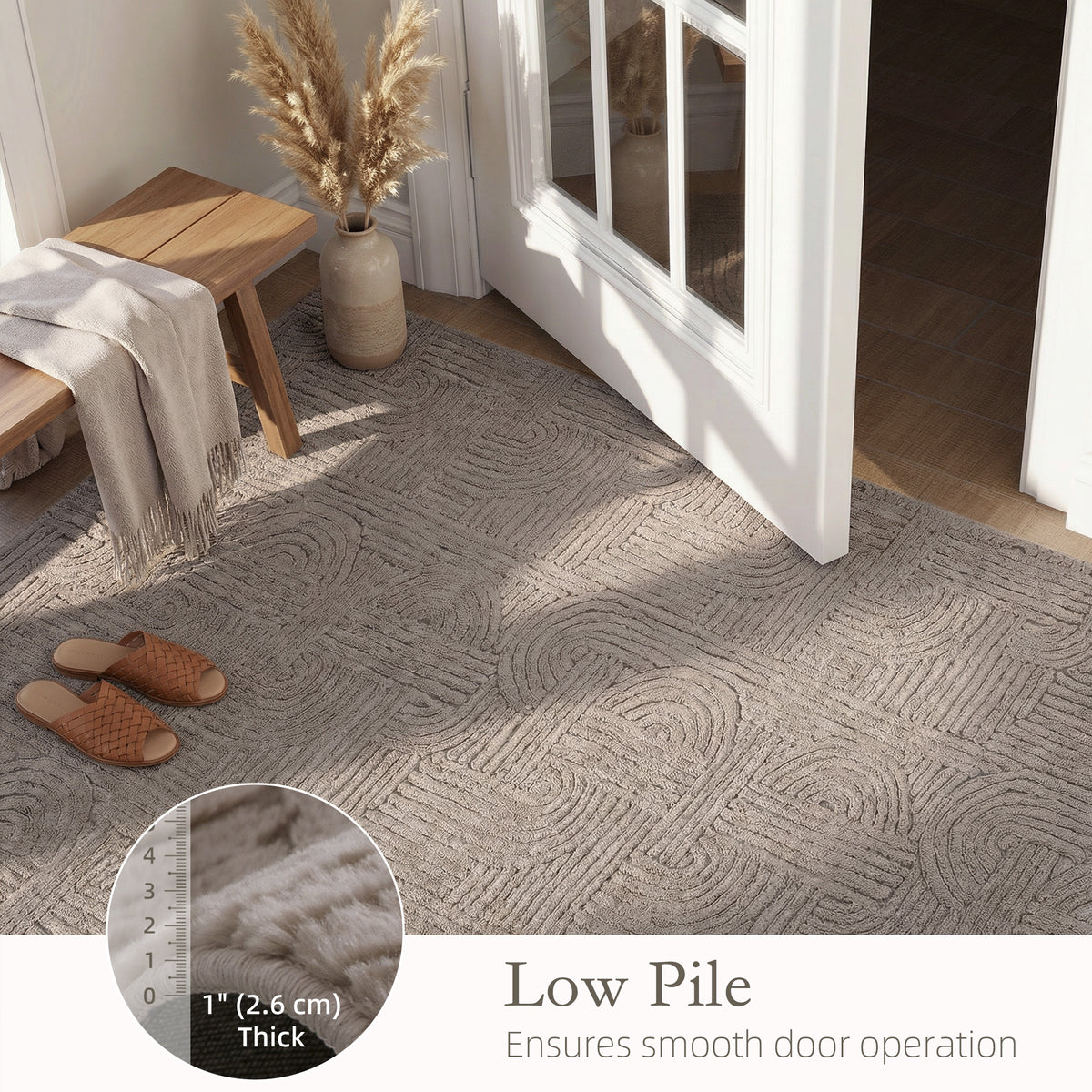Faux fur area rug