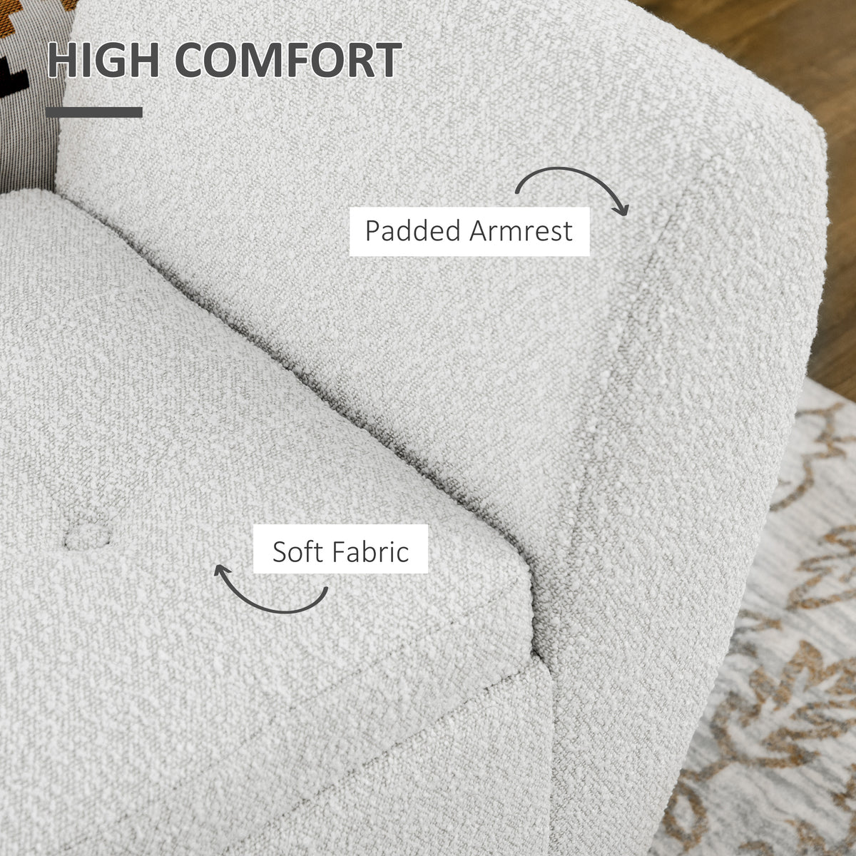 Modern Upholstered Storage Bench with Arms