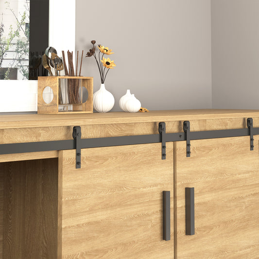 Herrajes para puerta corredera estilo granero para mueble
