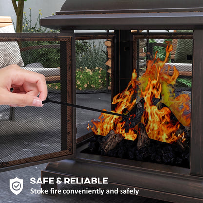 Wood-burning chimney style fire pit