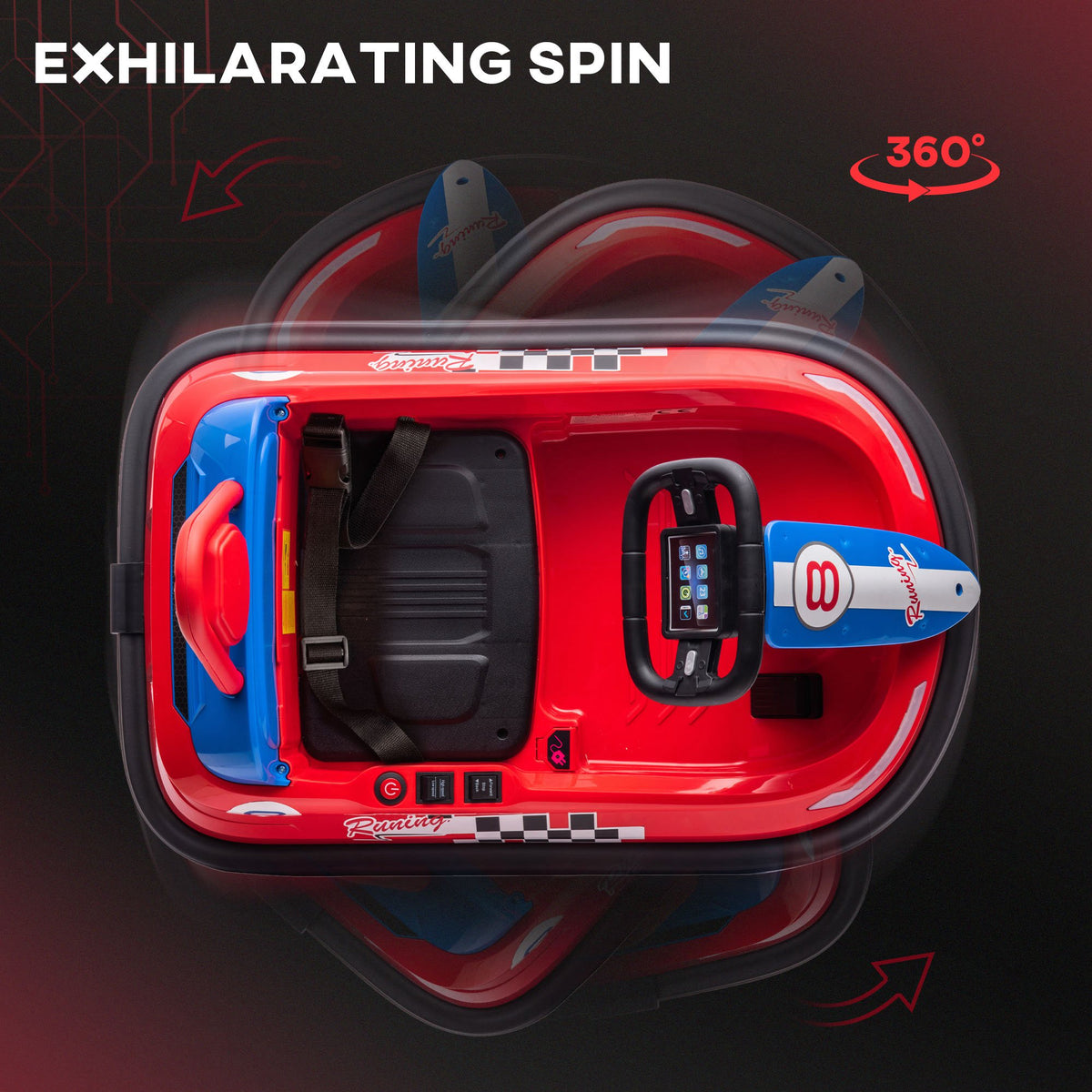 Electric Bumper Car for Toddlers 6V 360° Spin