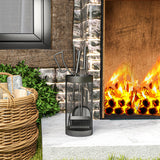 Fireplace Tool Set with Mesh Basket 5-Piece
