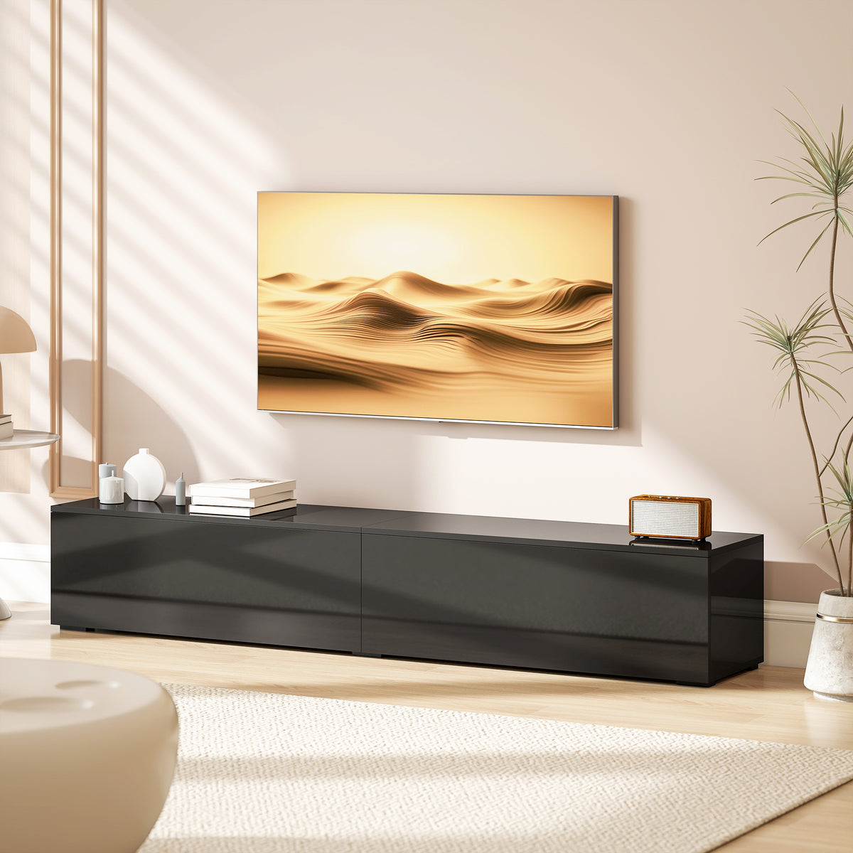 Modern floating wall TV stand