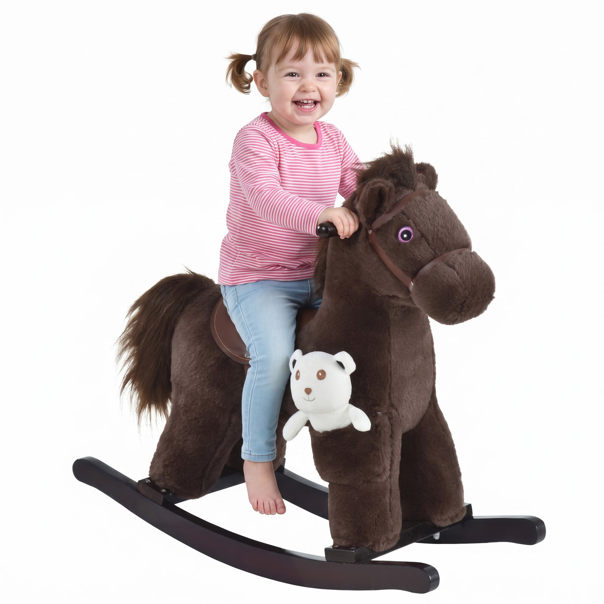 Kids Plush Rocking Horse Toy with Sounds