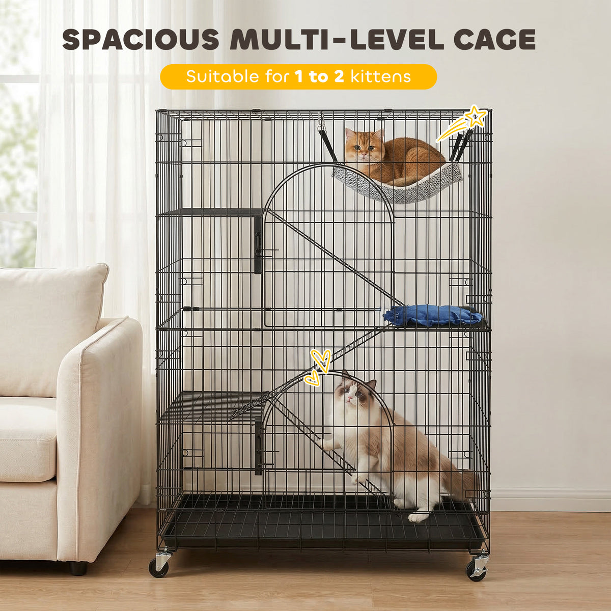 Large 4-Tier Cat Cage