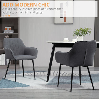Silla de comedor lote de 2 de lino