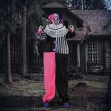 Life-Size Animated Halloween Clown Decoration — Black