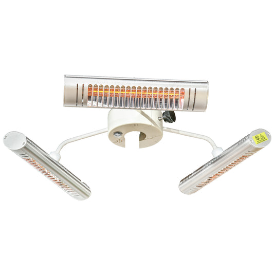 3-Panel Infrared Parasol Patio Heater with Remote