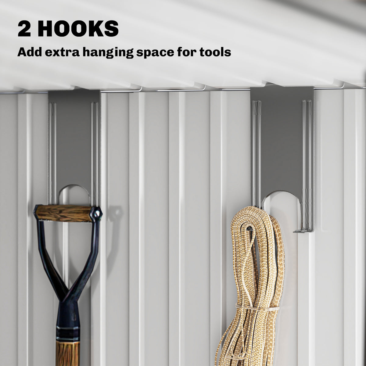 Garden Storage Shed 2 m² Galvanised Steel Sliding Doors