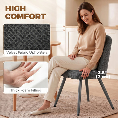 Dining Chairs Velvet Upholstered Set of 2