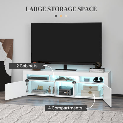 Mueble de TV moderno con luces LED y almacenamiento