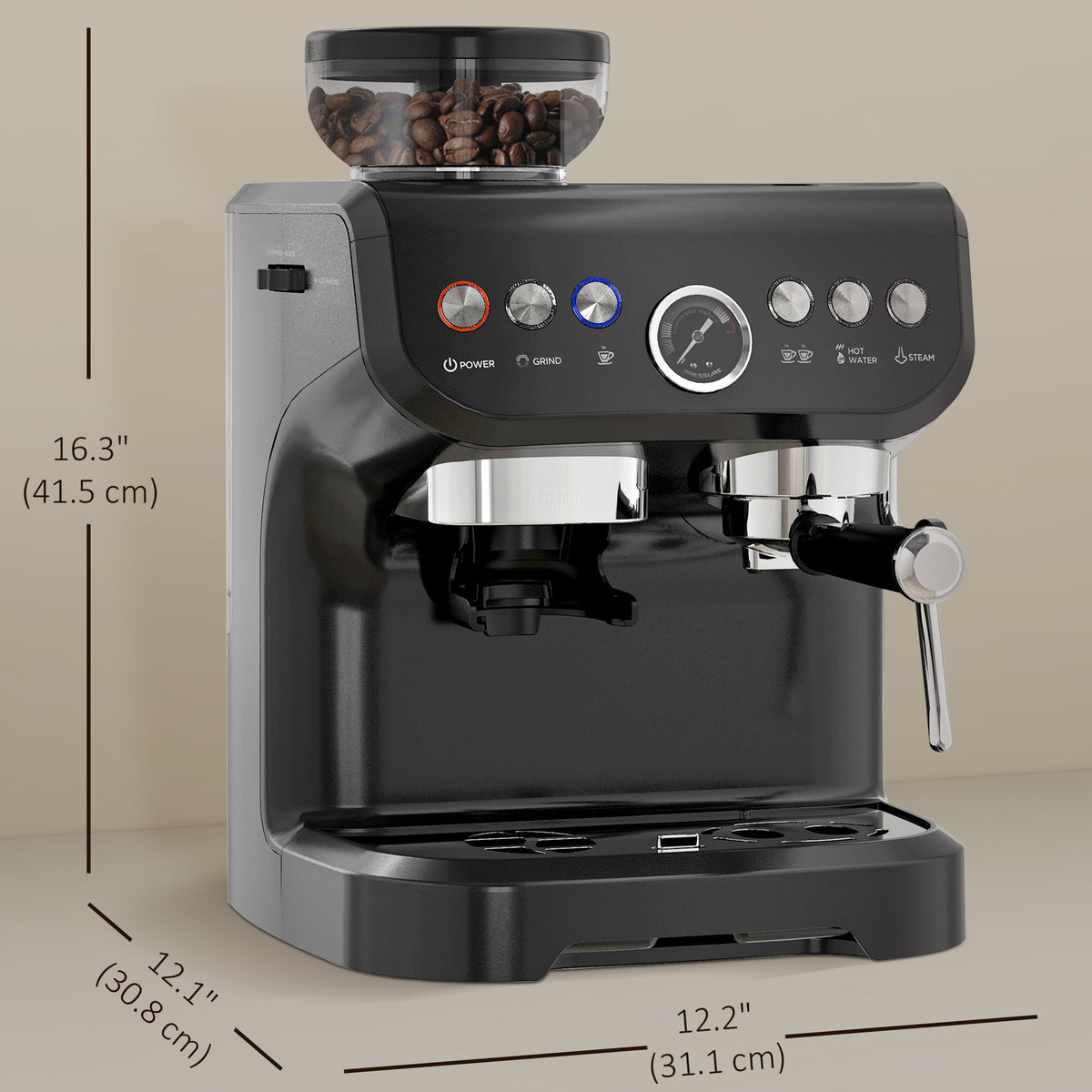 15 Bar Espresso Machine with Milk Frother