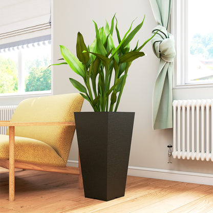 Set of 2 Stackable Tall Planters 58 cm — marble