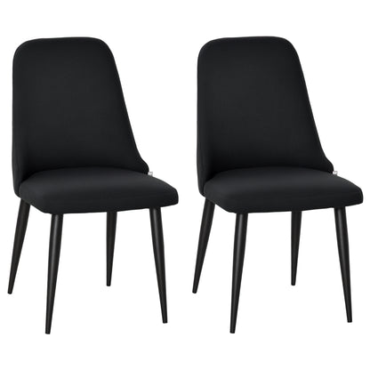Modern Fabric Dining Chairs Set of 2