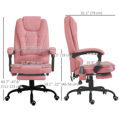 Silla de oficina de masaje reclinable con reposapiés