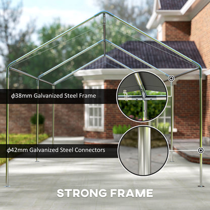 Car Shelter 10' Galvanized Steel