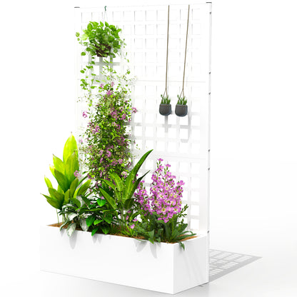Galvanized Raised Garden Bed with Trellis