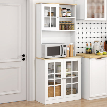 Kitchen Buffet with Hutch and Open Shelves