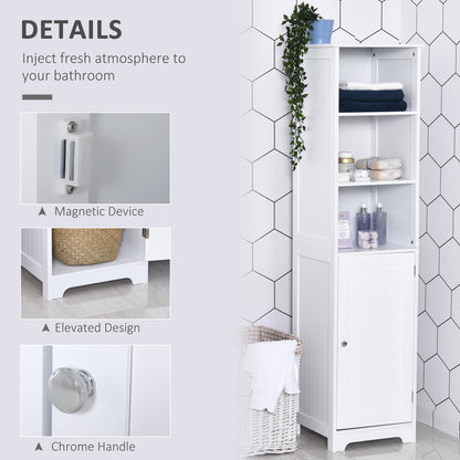 Tall freestanding bathroom storage cabinet