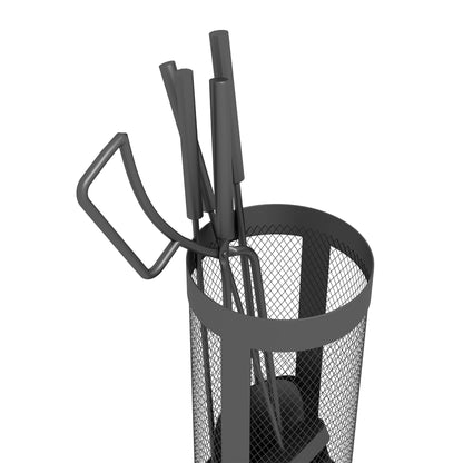 Fireplace Tool Set with Mesh Basket 5-Piece