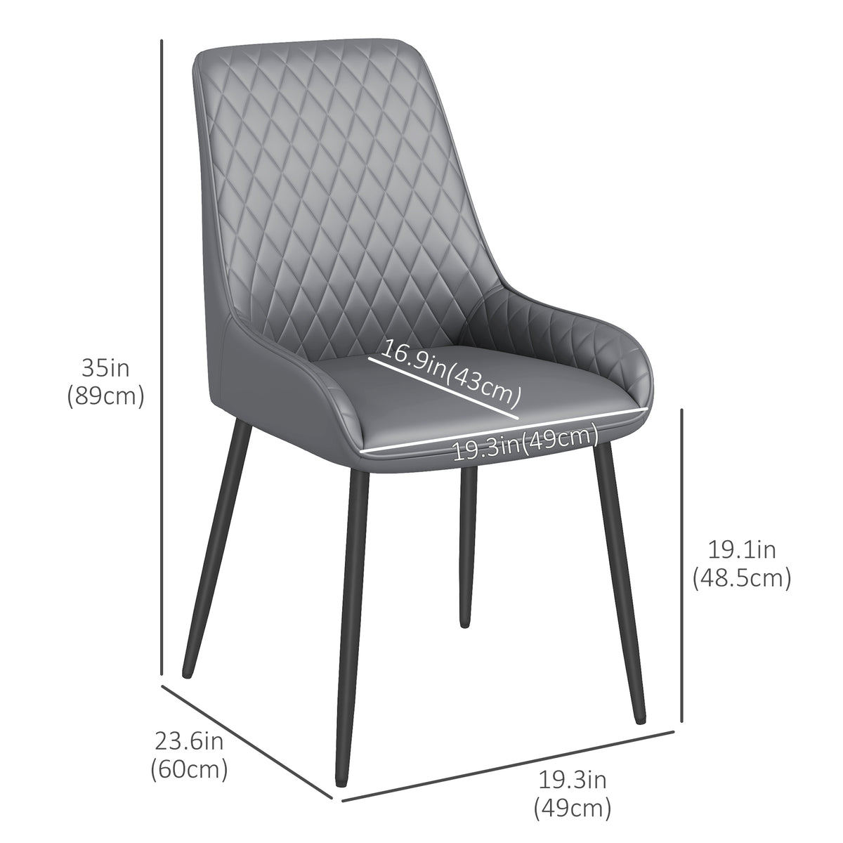 Juego de 4 sillas de comedor tapizadas
