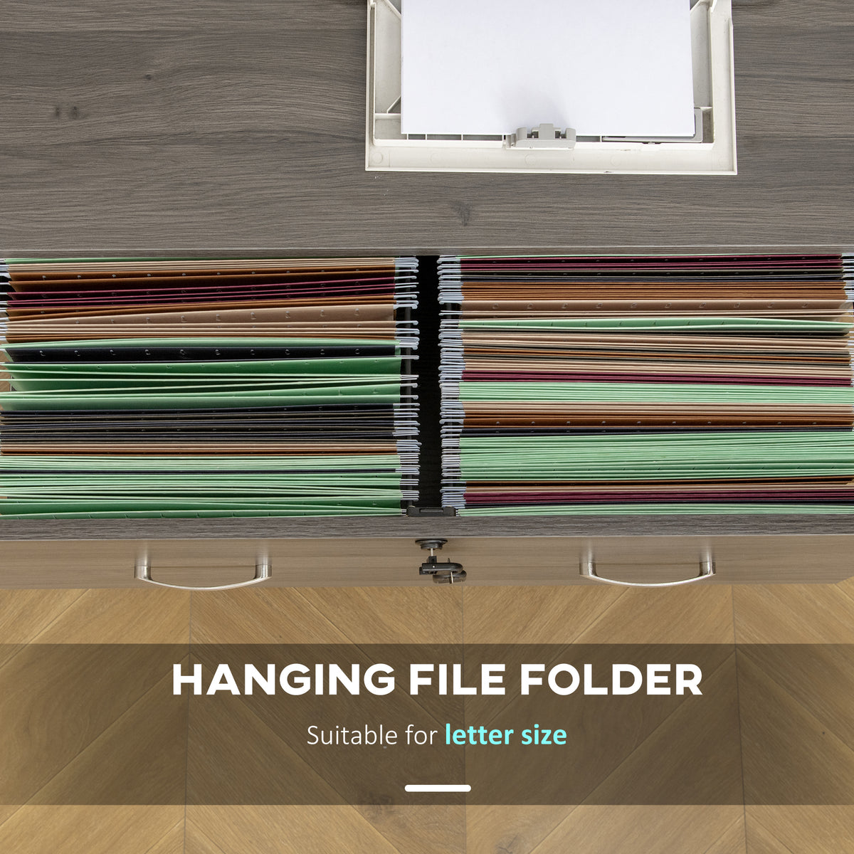 2-Drawer Locking File Cabinet for Letter Size Files