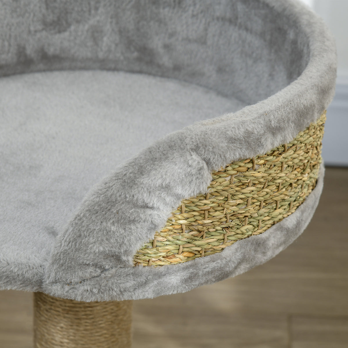 Cat Tree with Scratching Post Toy Ball Perch — Grey