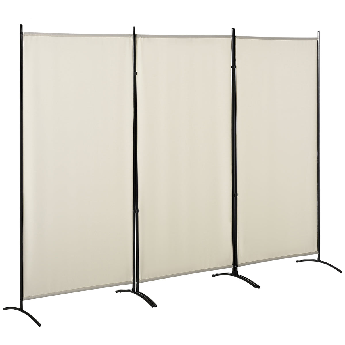 3-Panel Room Divider with Dual-Directional Hinges