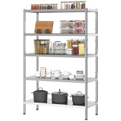 5-Tier Stainless Steel Kitchen Storage Bakers Rack