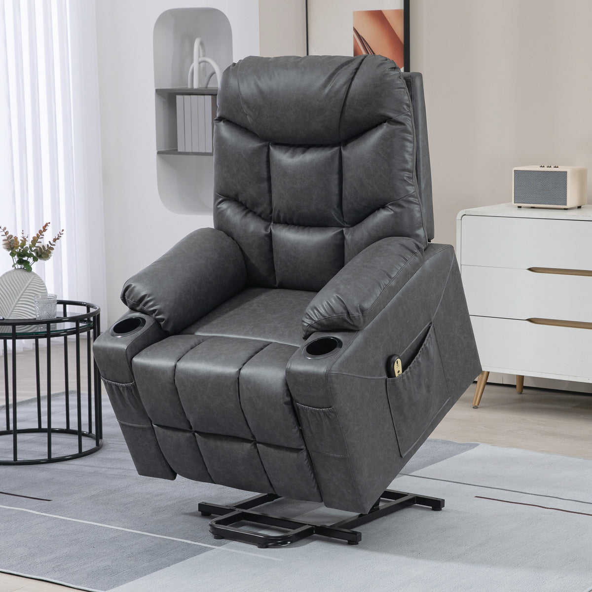 Electric Power Lift Recliner Chair with Cup Holders
