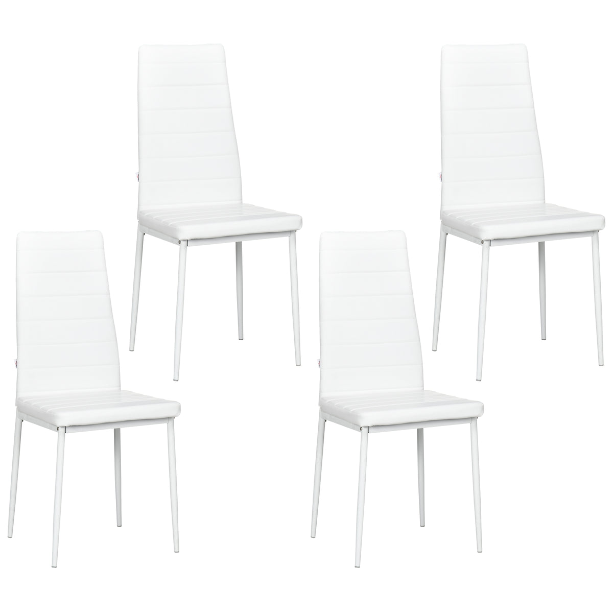 Modern PU Leather Dining Chairs — Set of 4