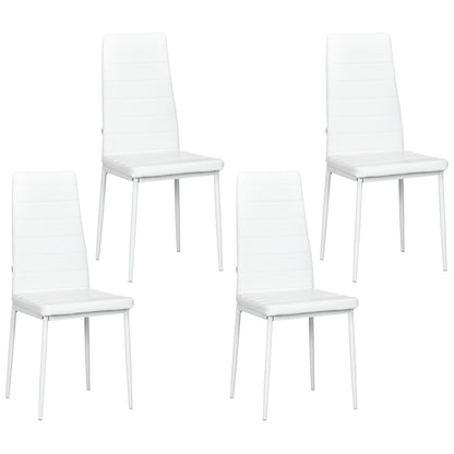 Modern PU Leather Dining Chairs — Set of 4