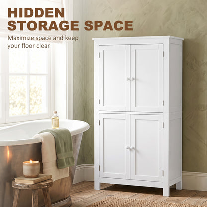 Freestanding bathroom cabinet with doors