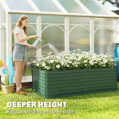 Raised Garden Bed Galvanized Steel 180 cm, Set of 2