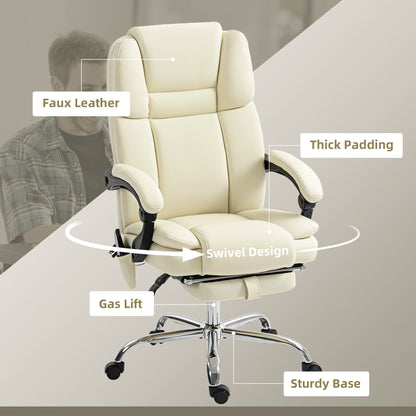 Reclining Massage Office Chair with Footrest
