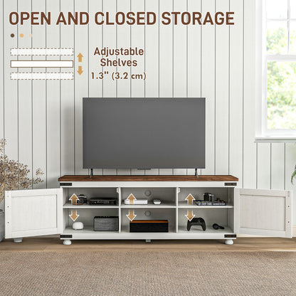 Farmhouse TV stand barn doors for 165 cm (165 cm) TV