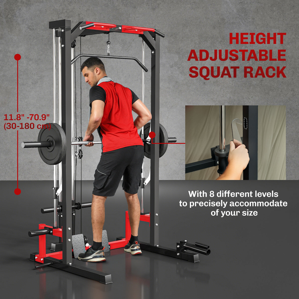 Smith Machine Power Rack with Pull Up Bar