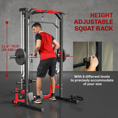Smith Machine Power Rack with Pull Up Bar