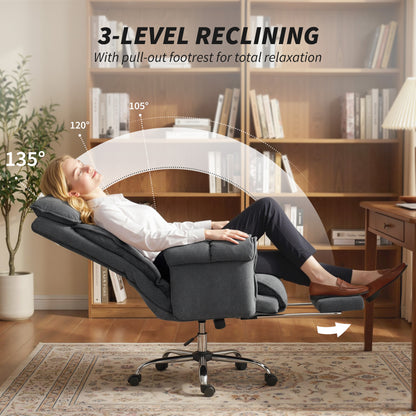 Ergonomic Office Desk Chair with Footrest
