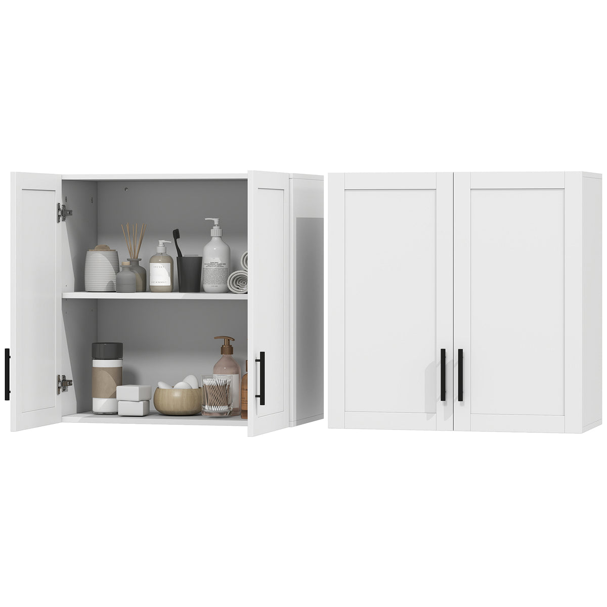 Wall-Mounted Bathroom Cabinet 2-Door — white