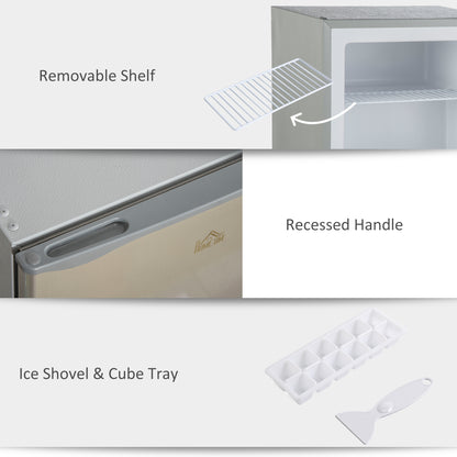 Compact upright freezer 1.1 cu ft with reversible door