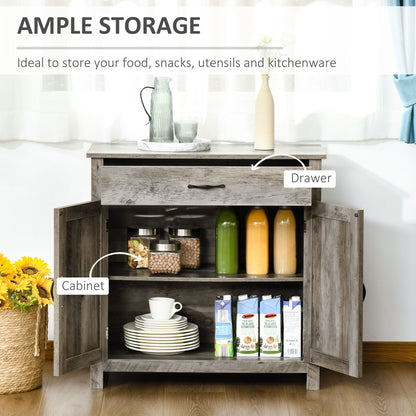 Farmhouse Sideboard with Barn Doors and Drawer